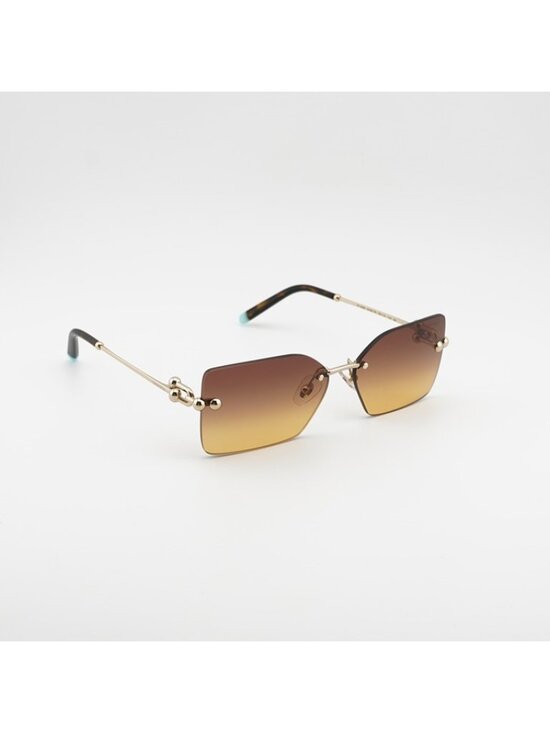 Tiffany & Co TF3088 618978 Sunglasses Pale Gold Rectangle Frame main image 5